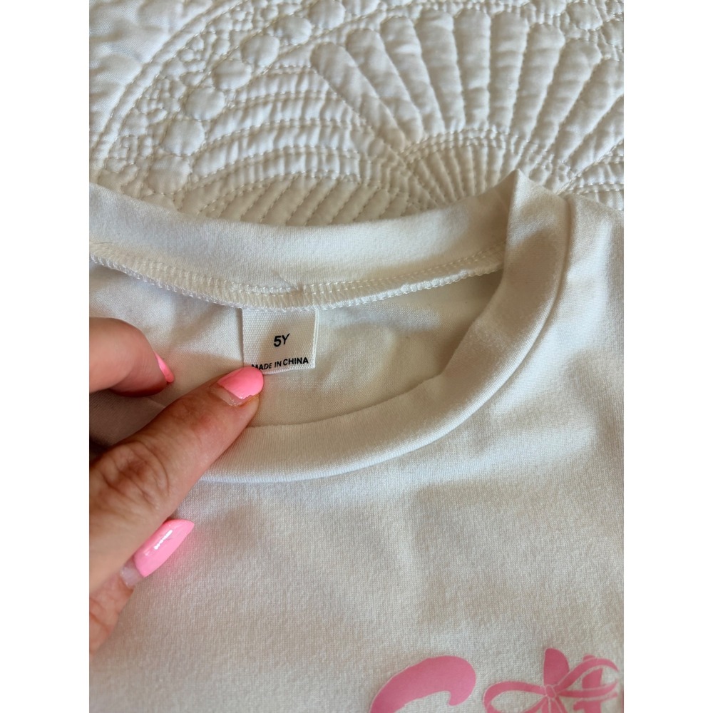 *4 for $20 Mix&Match" SHEIN Girls Graphic Tee Salty Beach Summer T-Shirt Size 5Y - Picture 4 of 6